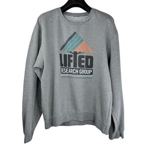 LRG Clothing Men's Grey "Lifted Research Group" Colorful Graphic Sweatshirt L